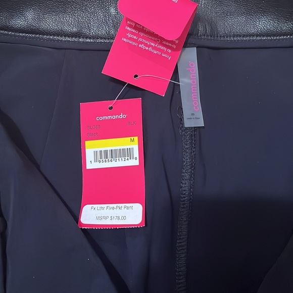 Commando Faux Leather Five Pocket Pant High Rise Jeans Black Size Medium - Picture 11 of 12